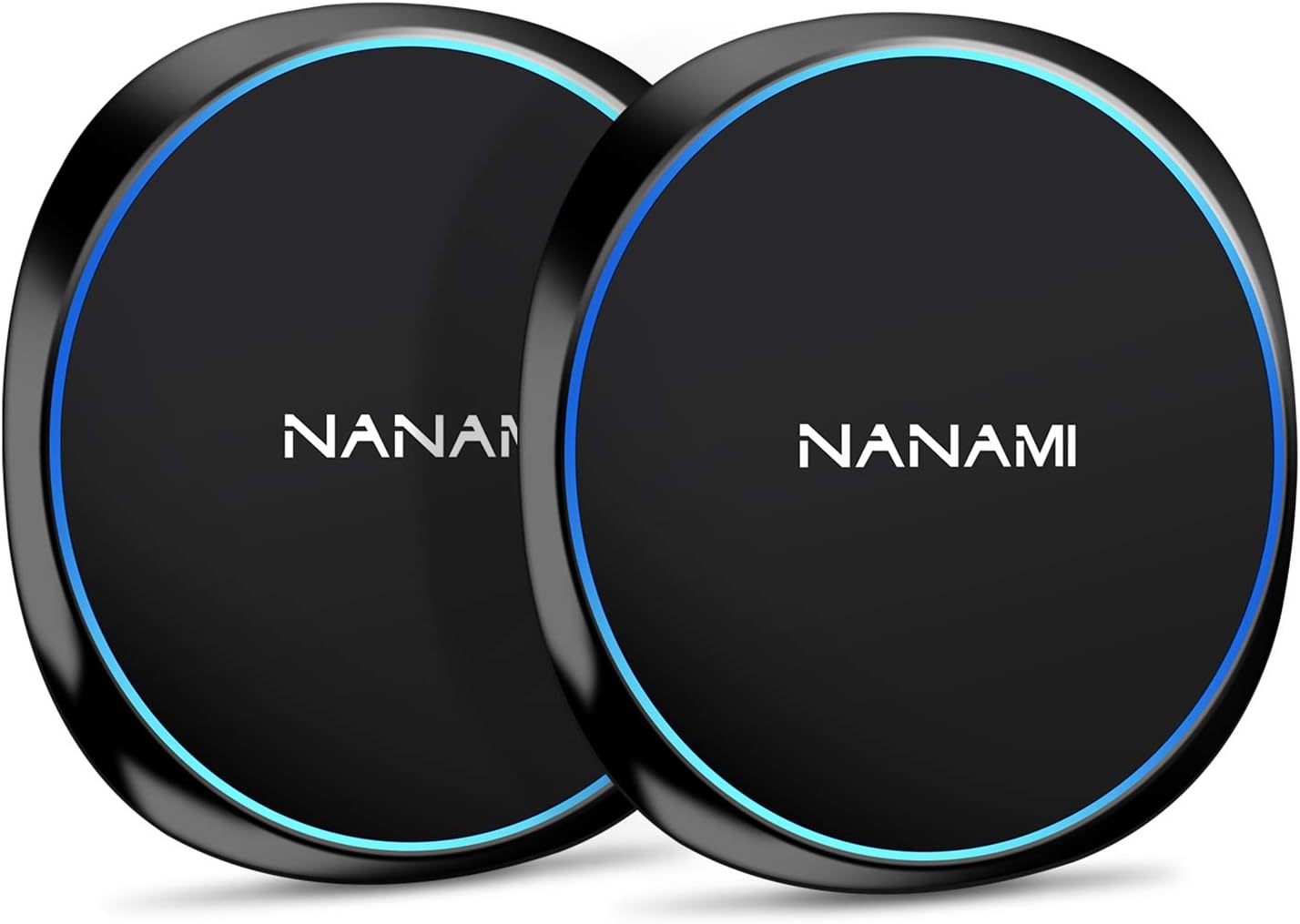 NANAMI Fast Wireless Charger [2 Pack] - Qi Certified Wireless Charging Pad for iPhone 16/16 Plus/16 Pro/16 Pro Max/15/14/13/13 Pro/12,10W for Samsung Galaxy S24/S24 Ultra/S23/S22/S21/S20,New Airpods