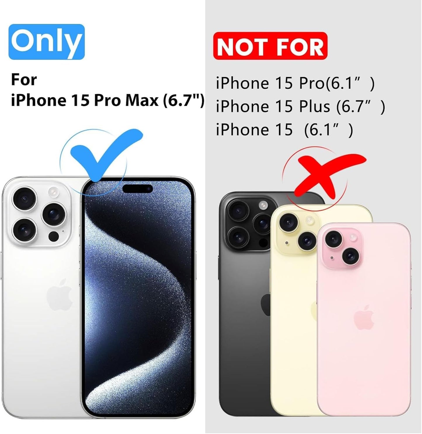 Temdan for iPhone 15 Pro Max Case Clear, [Compatible with Magsafe][Anti-Yellowing][Military-Grade Protection] Shockproof Slim Phone Sleeve Case for iPhone 15 Pro Max